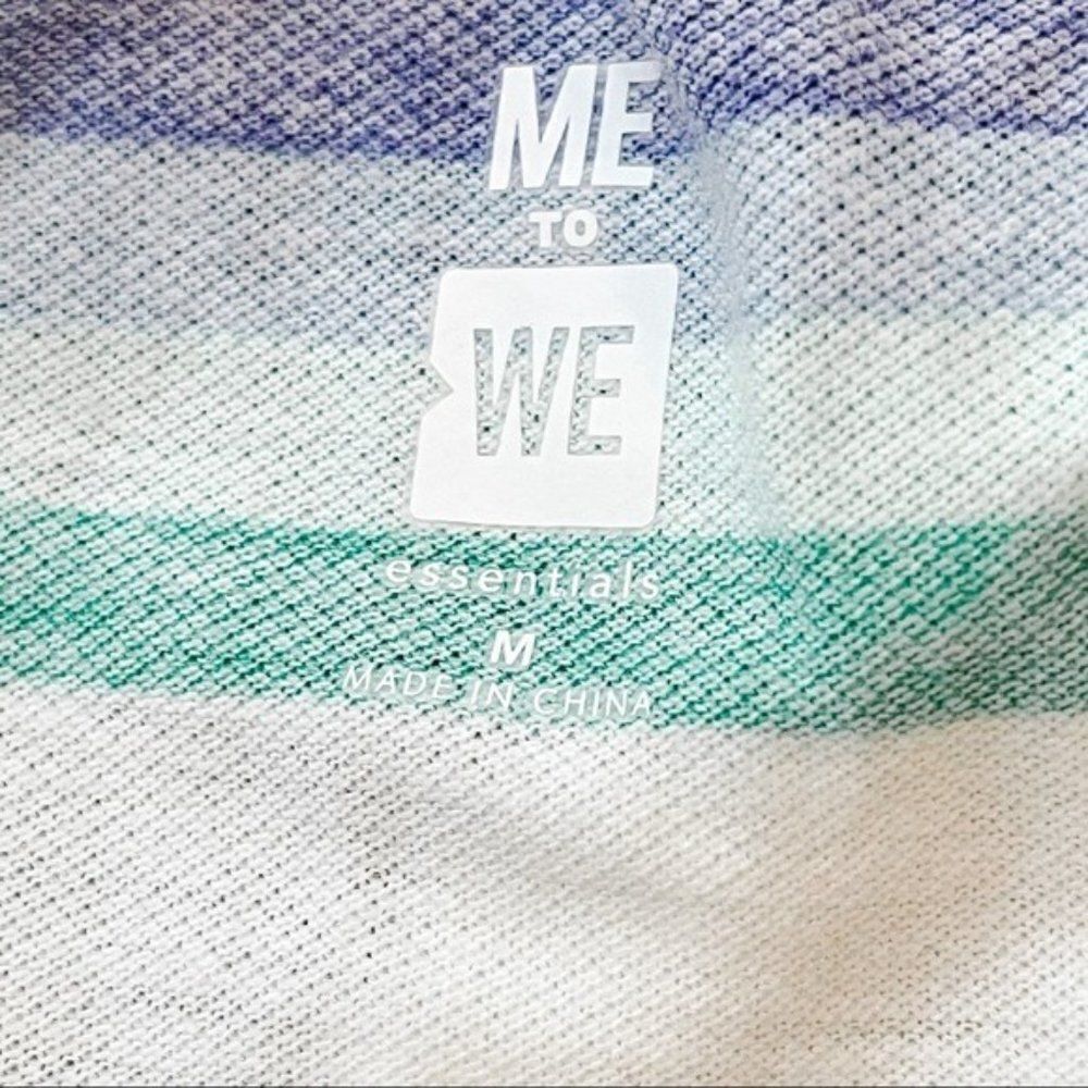 Me to We Pacsun White Striped Retro Bandeau Crop Top Tube Top - Picture 5 of 8